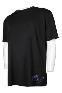 T981 訂做黑色短袖T恤 寬鬆 家庭服務中心 慈善團體 東華三院 T恤供應商     黑色